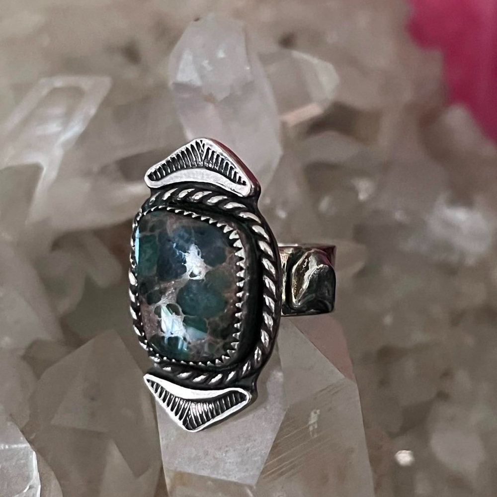 Unique damele variscite ring